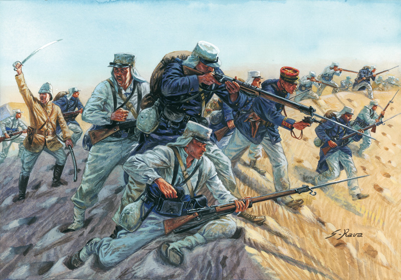 1/72 French Foreign Legion soldatini in plastica da colorare modellismo Nuovi