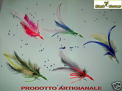 TRAINA E SPINNING ARTIFICIALI PIUMETTE LEGATE A MANO - SPORT