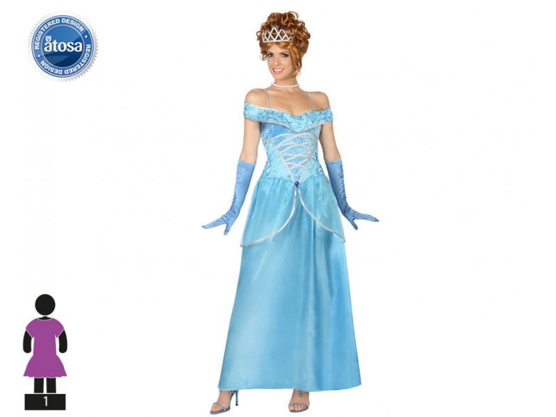 vestito celeste lungo