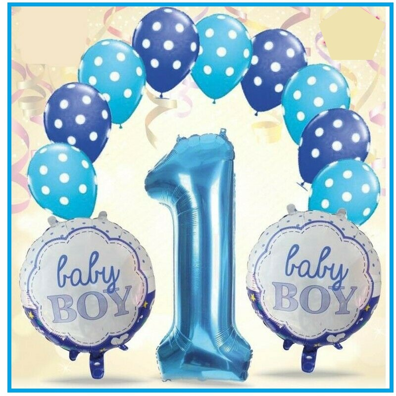 Palloncino Numero 1 Celeste: Primo Compleanno Bambino!
