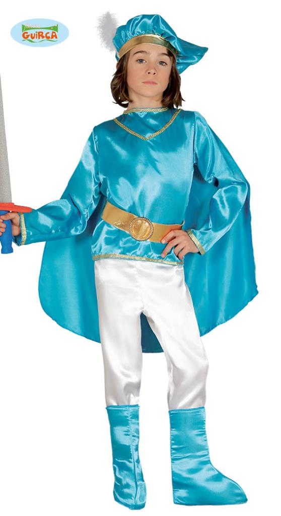 Costume Principe azzurro bambino vestito principino favole celeste