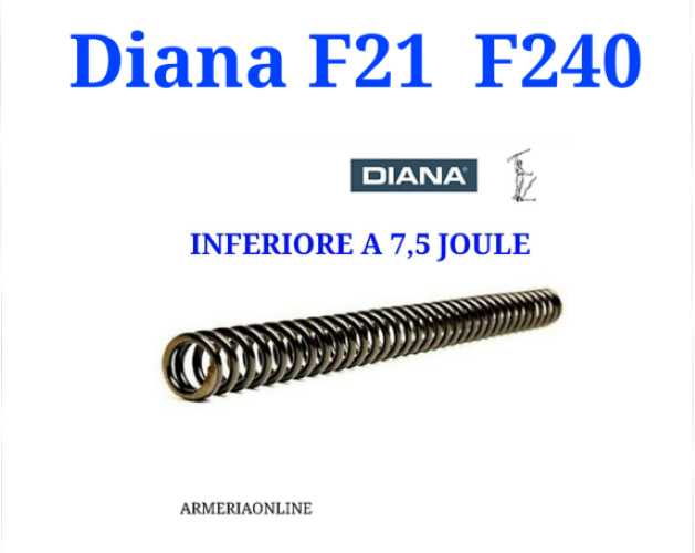 MOLLA PER CARABINA ARIA COMPRESSA DIANA INFERIORE 7,5 JOULE F21 F240